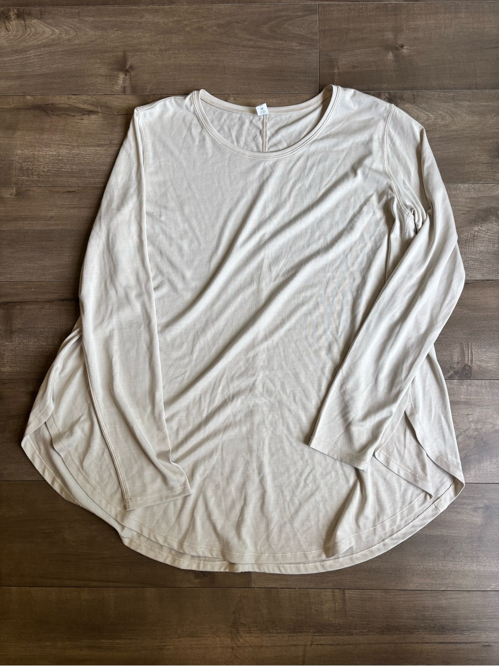 Lululemon Long Sleeve Shirt Heathered Dune Beige Size 4